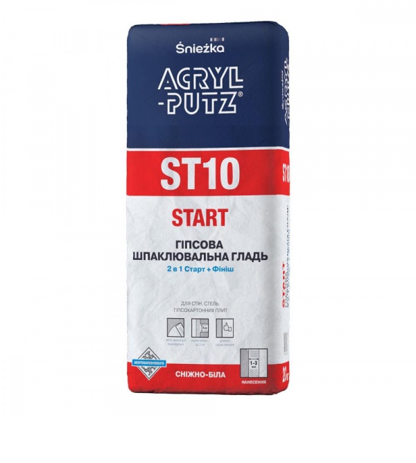 Шпаклівка Sniezka ACRIL-PUTZ ST10 старт + фініш, 20кг